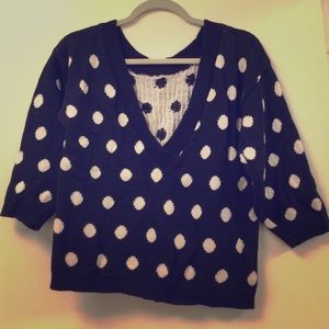 Vintage Knit Polka-dotted Sweater