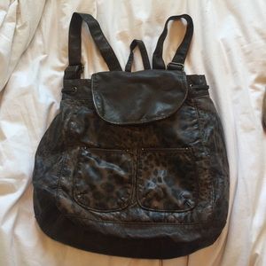 Brown Cheetah Backpack