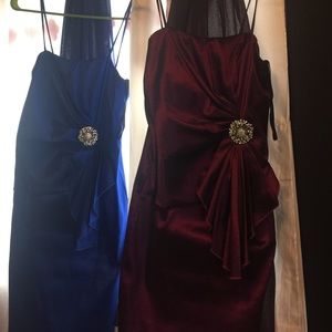 Blue and maroon dresses only worn once 25.00 each