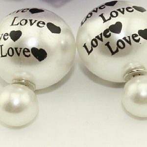 Double Sided Pearl Earrings