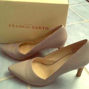 Light Grey Leather Heels