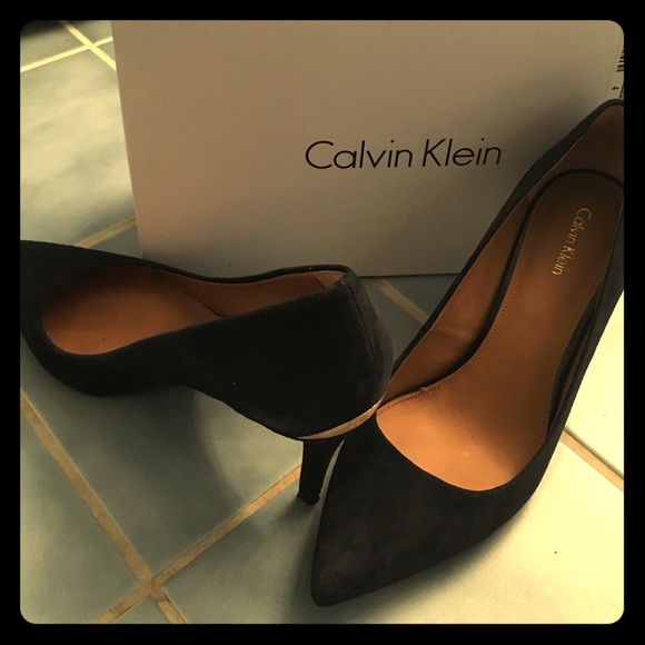 Navy Suede Heels