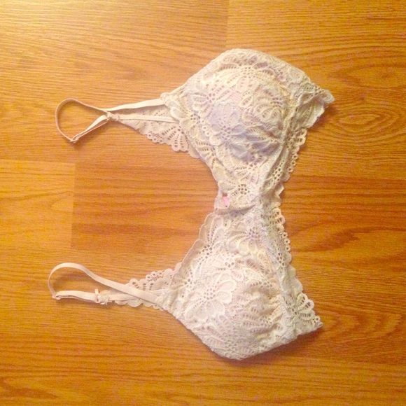 Tan lace bralette