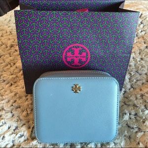 NEW!! Tory Burch Travel Jewelry Case - Blue