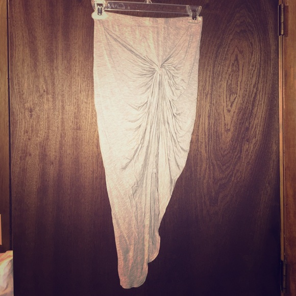Heather Gray Knotted Skirt -- Size Small