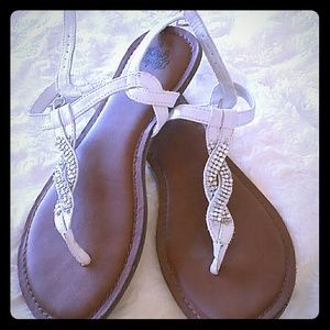 White summer sandels