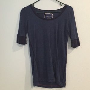 Black and blue striped top