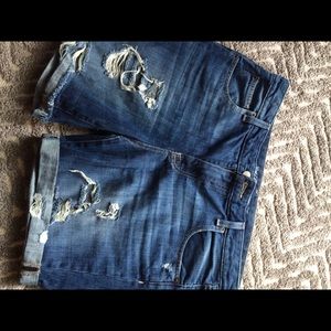 Denim boyfriend shorts