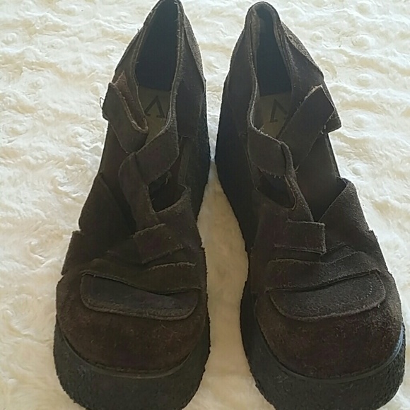 Brown Suede platforms