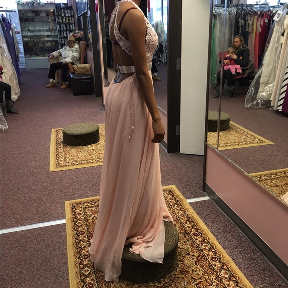 Long Prom Dress- 2016 Soft Pink Gown - Picture 2 of 2