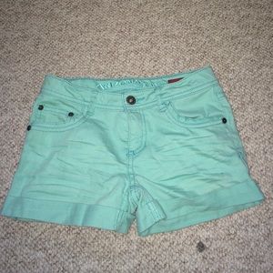 Size youth 10 mint green Arizona Jean shorts