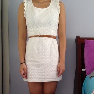 White Zip-on dress