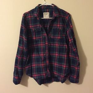 A&F navy flannel