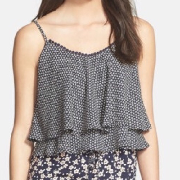 Soprano Tiered Floral Print Tank