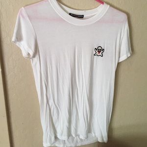 Brandy Melville white ghost t shirt