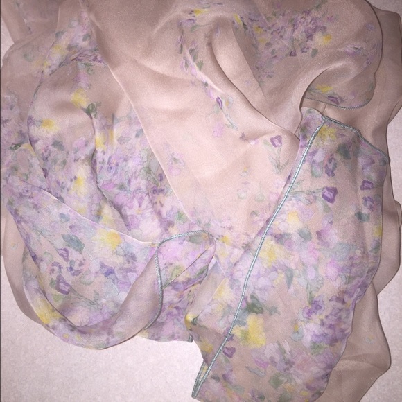 Zac Posen floral silk scarf