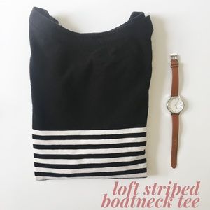 loft | striped boatneck tee