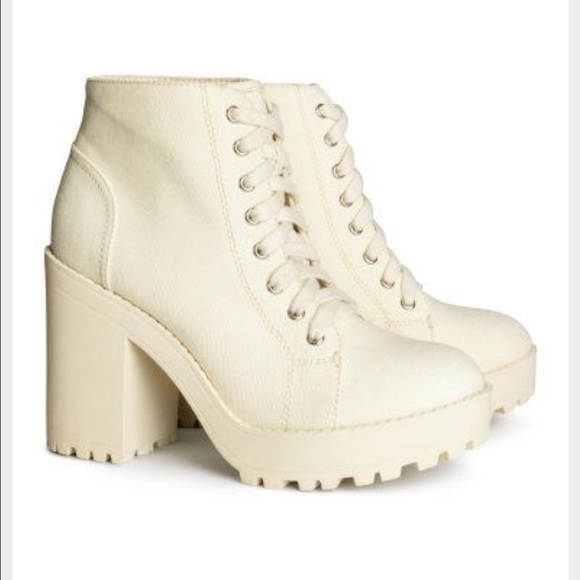 hm white boots
