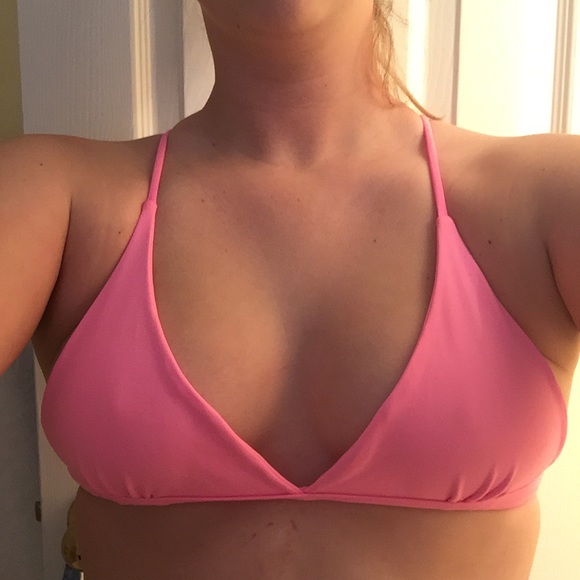 The pink top but just tried on