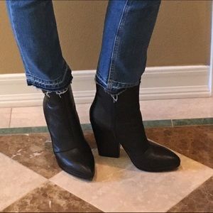 Vince Leather Heeled Booties