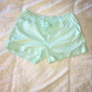 Mint Linen Shorts