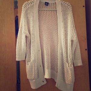 Bobeau Open Stitch Long Cardigan