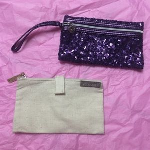 Wristlet and clutch bundle.