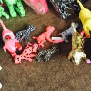 Mini pink dogs and 1 ornament