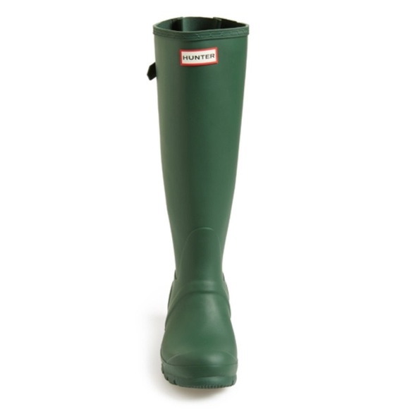 Hunter Matte Green ADJUSTABLE BACK Boots Size 6