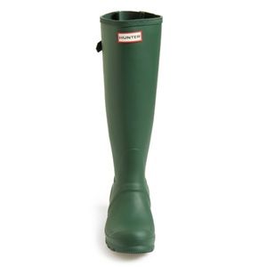 Hunter Matte Green ADJUSTABLE BACK Boots Size 6