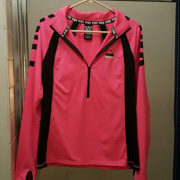 VS Pink Deep Zipped long sleeve!