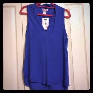 Purple/blue low Vneck flowy tank top!