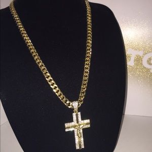 14k Gold plated Jesus necklace