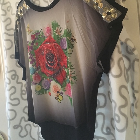 Multi Sequined Top - Picture 4 of 4