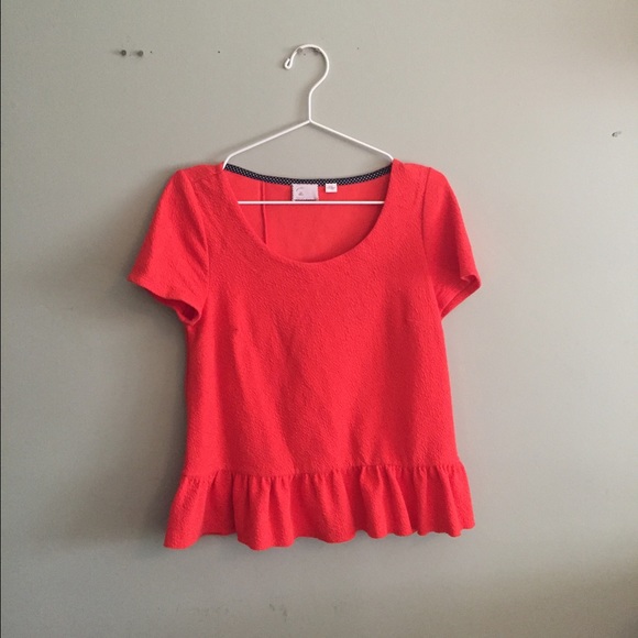 Ruffle Peplum Blouse