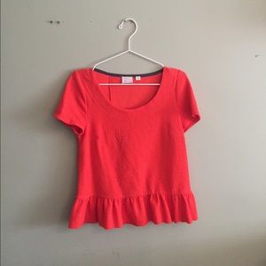 Ruffle Peplum Blouse