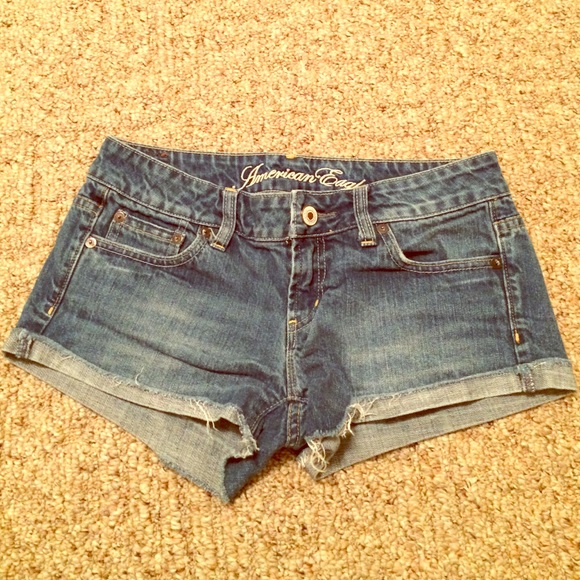 AEO Dark Wash Denim Shorts