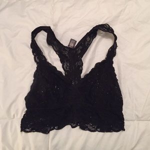 Black lace bralet