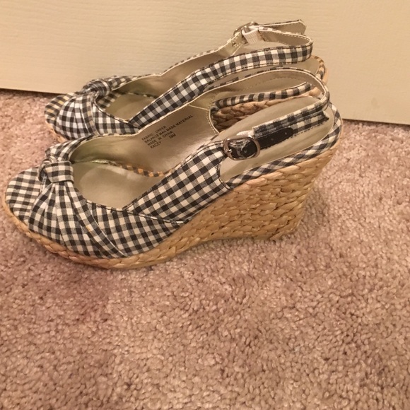 Gingham blue/white heels - Picture 3 of 4