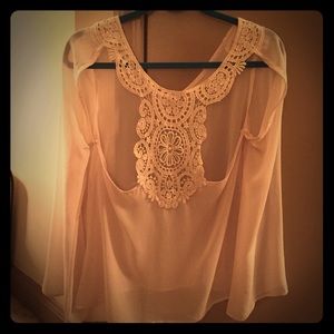 Open-back lace top