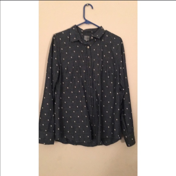 Polka dot button down