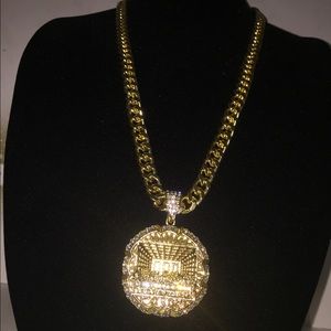 Iced out 14k gold plated last supper.