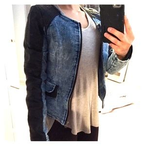 Leather/Jean stylish jacket or blazer