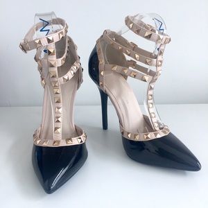 Black Studded Heels