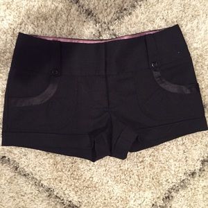 Pin-Striped Black Shorts