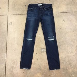 Madewell jeans with ripped knees