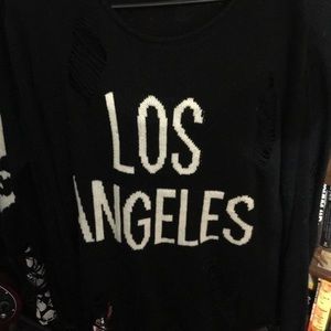 Los Angeles distressed sweater