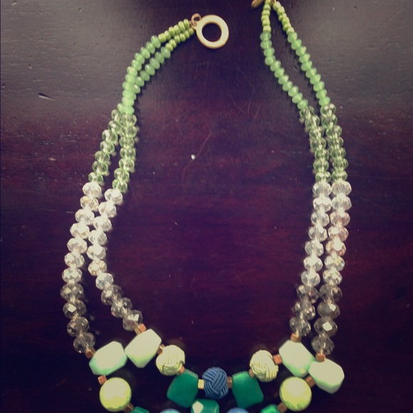 Green and blues necklace