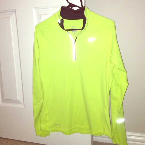 Neon yellow Nike dri-fit long sleeve