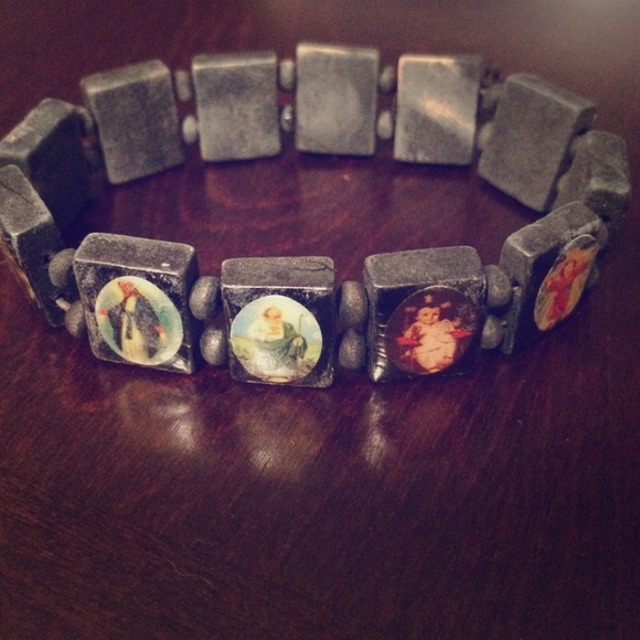 Catholic iconic bracelet with Saint images